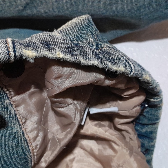 MODA Vintage Distressed Lined Jean Jacket Small - Picture 7 of 10